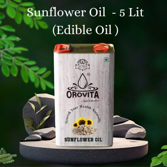 5L Orovita Stone Pressed Sunflower Oil - Image 2