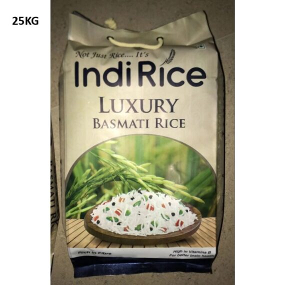 25Kg Indirice Luxury 1121 Steam Basmati Rice